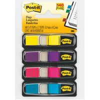 Post It Flag 3M 683 4AB Mini Brights 11.9 x 43.7mm Each