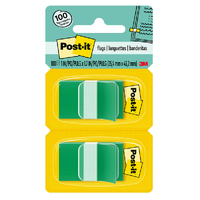 FLAGS POST-IT 680-GN2 GREEN 100 TWIN PACK