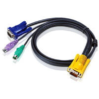 ATEN 1.2M 3IN1 VGA, PS/2 CONSOLE KVM SPLIT CABLE HDB-15M TO SPHD-15M NO WTY