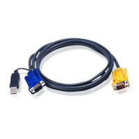 ATEN 1.8M 3IN1 VGA CONSOLE TO USB PC KVM SLIM CABLE NO WTY