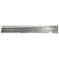 Ruler Stainless Steel 30cm/12inch Osmer 3012 Metric/Metric Front Metric/Imperial Back 