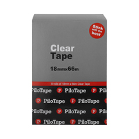 Packaging Tape Pilotape 18mm x 66m was Tin now Box of 8 