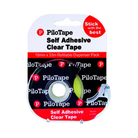 Tape Pilotape Transparent 18mm x 33M Dispenser 306246 Pack 12 