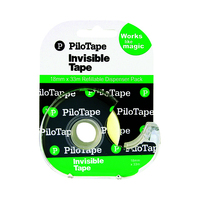 Tape Pilotape Invisible 18 x 33m Dispenser 306252 Pack 12