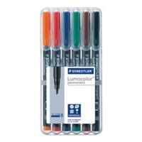 OHP Pen Staedtler Lumocolor Broad 314 WP6 Wallet 6