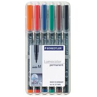 OHP Pen Staedtler Lumocolor 317 WP6 Wallet of 6