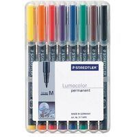 OHP Pen Staedtler Lumocolor 317 WP8 Wallet of 8