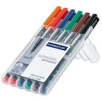 OHP Pen Staedtler Lumocolor 318 WP6 Wallet of 6