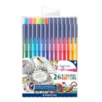 Marker Pen Staedtler Fibre Tip 323TB26JB Pack 26 Joanna Basford