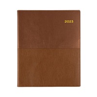 Diary Collins Vanessa Wiro A4 Short / Quarto Week to View Tan Y2025