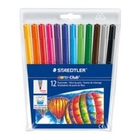 Marker Pen Staedtler Noris Club Fibre Tip Assorted Wallet 12 325 WP12