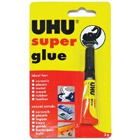 Adhesive UHU Super Glue Control 3ml UHU 40820 41686 Box of 12 hangsell cards 