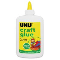 Adhesive UHU Glue Craft 122ml/125ml PVA Formula 49202