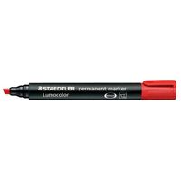 Marker Staedtler 350 2 Permanent Red Chisel Point Box 10