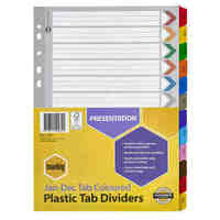 Divider A4 Marbig Manilla Board Tabs January To December Multi Coloured Tabs 35029F