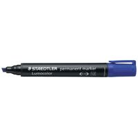 Marker Staedtler 350 3 Permanent Blue Chisel Point Box 10 