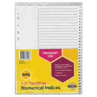 Divider A4 Marbig Indices PP 1 To 31 White 35041