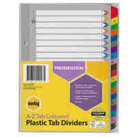 Divider A5 Marbig Reinforced Board A to Z Coloured 35043F