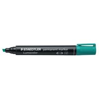 Marker Staedtler 350 5 Permanent Green Chisel Point Box 10