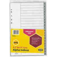 Divider FC Marbig PP A To Z Grey 35055