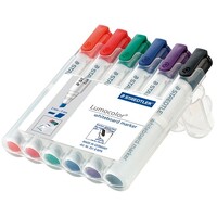 Whiteboard Marker Staedtler Chisel Point 351BWP6 Wallet 6 Assorted