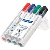 Whiteboard Marker Staedtler Bullet Point 351WP4 Wallet 4 Assorted 