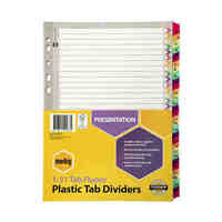 Divider A4 Marbig Board with Reinforced Plastic Tabs 1 to 31 Tab Fluoro 36028F