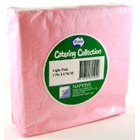 Serviette Alpen Luncheon 2 Ply 320 x 320mm Pink Pack 50