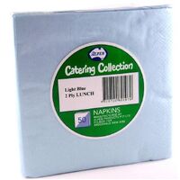 Serviette Alpen Luncheon 2 Ply 320 x 320mm Light Blue Pack 50