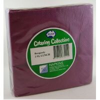 Serviette Alpen Luncheon 2 Ply 320 x 320mm Burgundy Pack 50