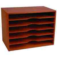 Stationery Stand Wood 6 Slots Horizontal Esselte 38625 