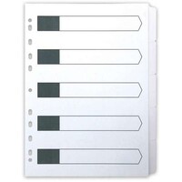 Dividers Plain White Board 5 Tab Deli 39555