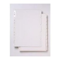 Dividers Plain White Board 10 Tab Deli 39646