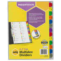 Divider A4 Marbig A to Z Tab Manilla Multidex Presentation 39810F 