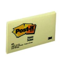 Post It Note 3M 655 YW 76mm x 127mm Yellow Pack 12