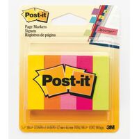 Post It Page Marker 3M 670 5AN 15mm x 50mm Assorted Neon Pack 500