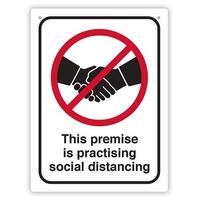 Signage Social Distance Premise Sign Rectangle