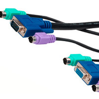 Cabac 1.8m KVM Combo 2X PS2, HD15 Male to Female Cable LS