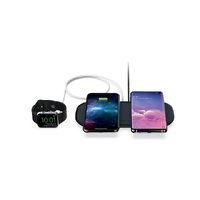 EOL Mophie Dual Wireless Charging Pad - Fabric Universal Wireless Charger (10W) - Black (409903637), Support Qi Wireless charging, Also USB-A Port