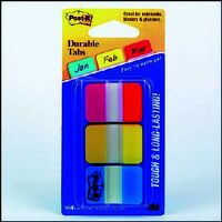 Post It Tab 3M 686 RYB Durable Index Tabs 66 Tabs Per Pack RYB