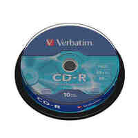 CD Recordable Verbatim Inkjet Printable White 52X Speed 41908 Spindle 50