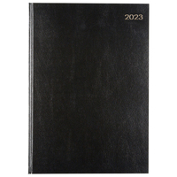 Diary Cumberland Promo Casebound A4 Day To A Page 41ECPBK Black Y2023