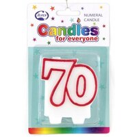 Candle Birthday Numeral Number 70 Alpen Parties for Everyone 