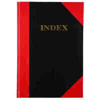 Note Book Black and Red Indexed A5 100 Leaf Cumberland 43130