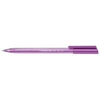 Pen Staedtler Stick 432 Triangular Ballpen Medium Purple Box 10 