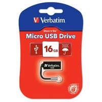 Micro USB Drive Verbatim Store N Go 16GB Black 44050