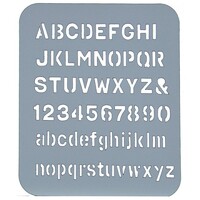 Stencil Radiant 19mm Lettering and Numbering Uppercase and Lowercase Alphabet and Digits 0 to 9 