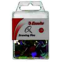 Drawing Pins Esselte Coloured Assorted 45101 Pack 100 