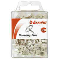 Drawing Pins Esselte Pack 100 White 45107