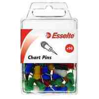 Chart Pins Esselte 45109 Assorted Pack 50